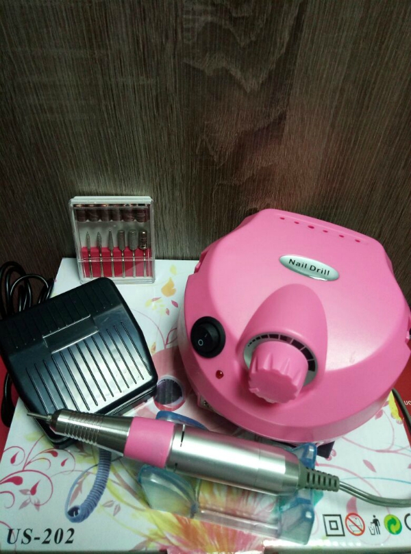 Аппарат для маникюра и педикюра DM-999 (розовый), 35 тыс. об/мин