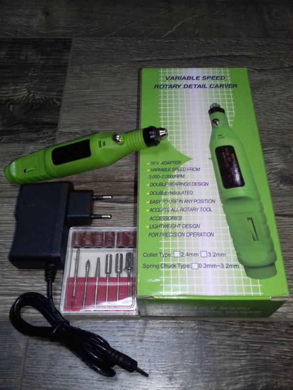 Машинка-ручка для маникюра (зеленая), 20 тыс. об/мин