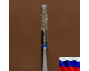 Алмазная фреза "ЦИЛИНДР закругленный" (синяя), d=2,1 мм