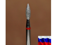 Алмазная фреза "ПЛАМЯ" (красная), d=2,3 мм