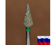 Алмазная фреза "ПОЧКА заостренная" (зеленая), d=5,0 мм